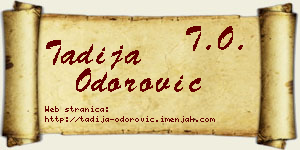 Tadija Odorović vizit kartica